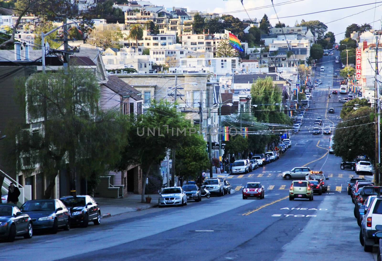 SAN FRANCISCO - OCTOBER 23: Castro district on July 21, 2011 in San Francisco, USA. Castro is one of the United States' first and best-known gay neighborhoods, and it is currently its largest.