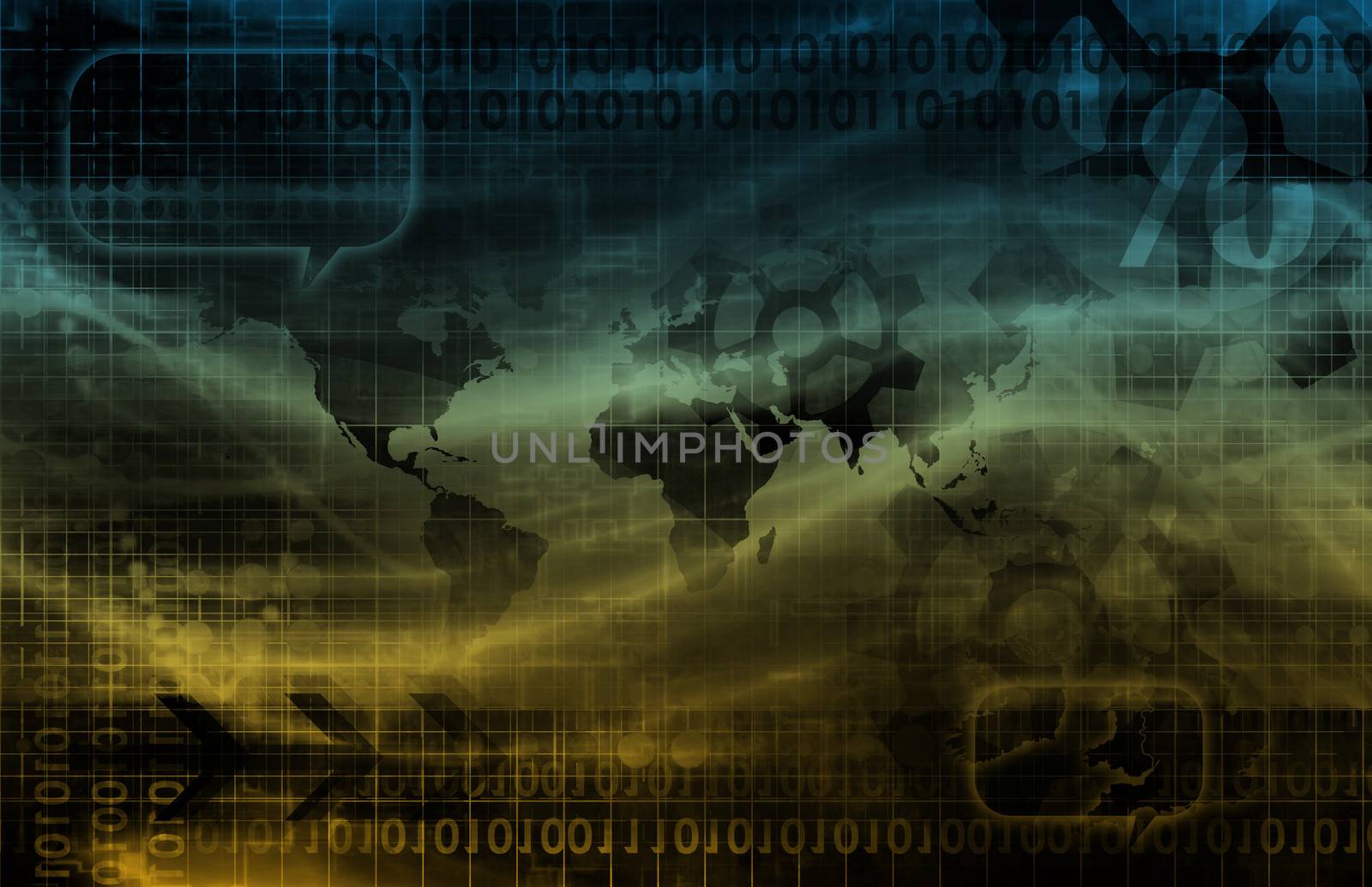 Information Technology or IT as a Art Background
