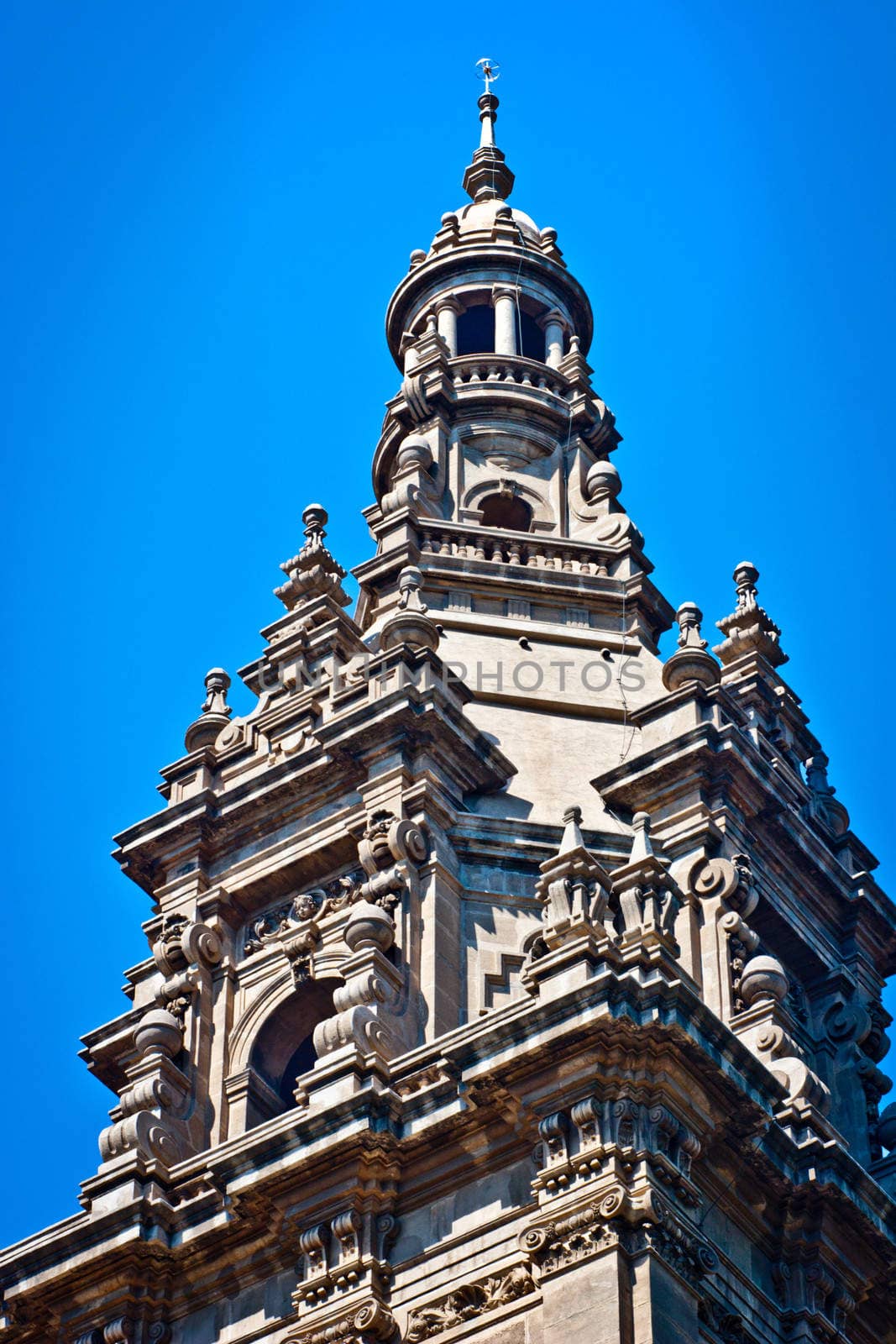 Dome of Cathedral over the clear blue sky