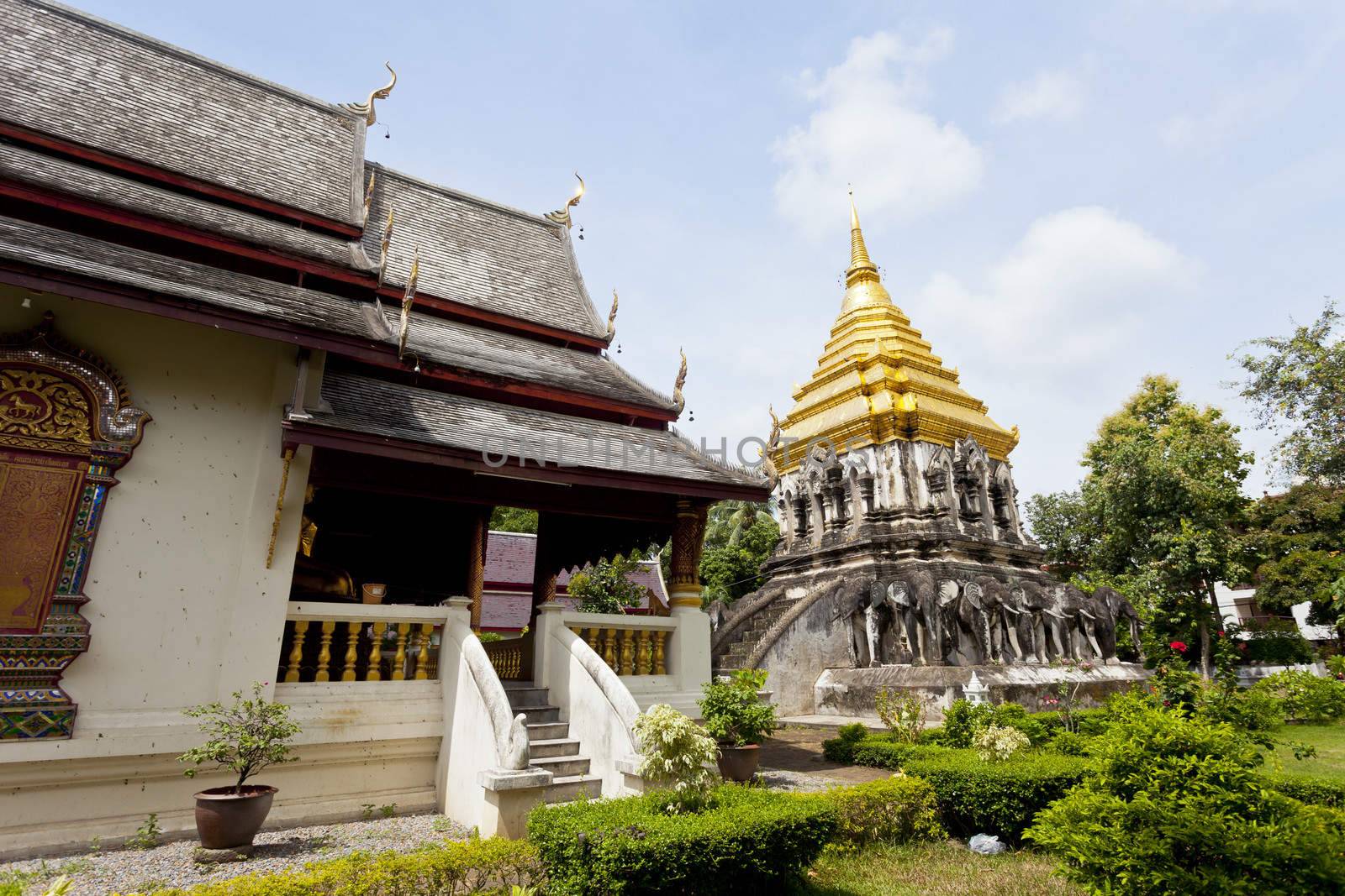 Wat Chiang Man temple in Chiang Mai, Thailand. by kawing921