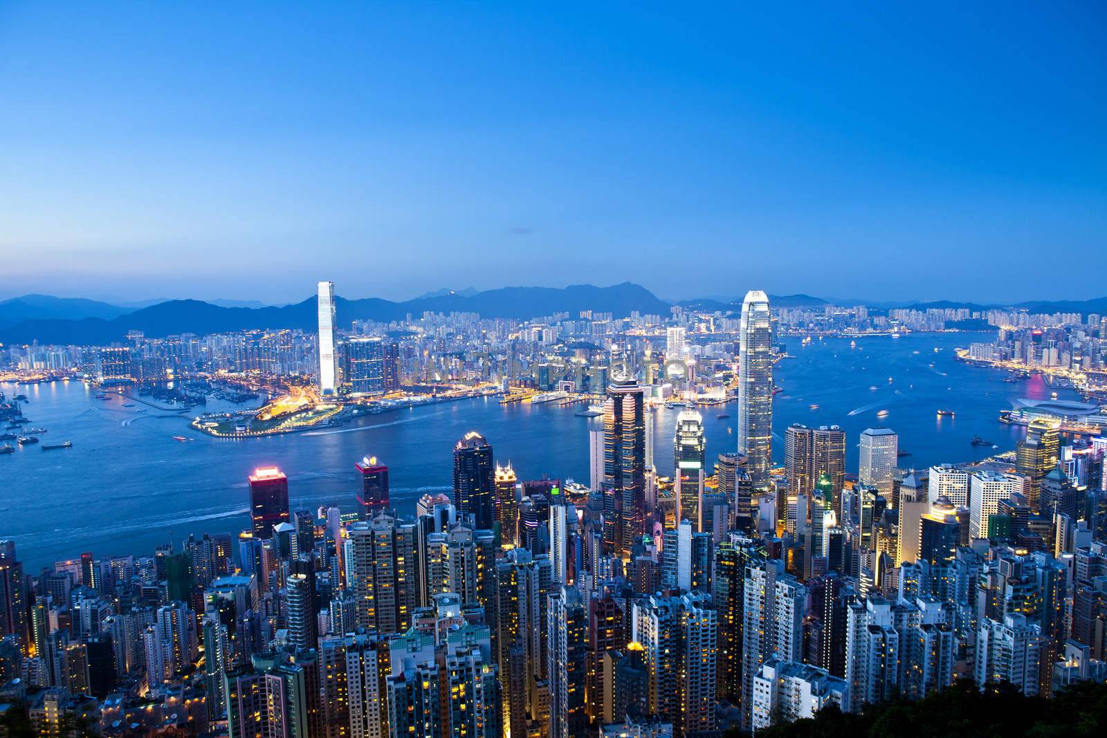 Hong Kong city at night