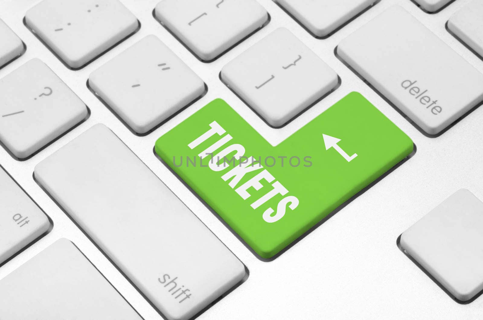 Business concept: Buy tickets key on the computer keyboard