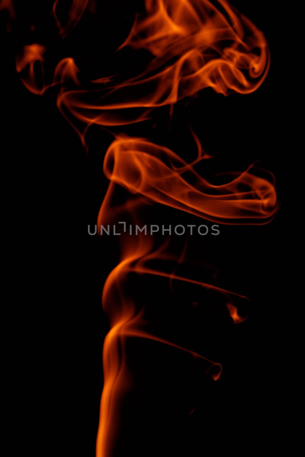 yellow smoke in black background