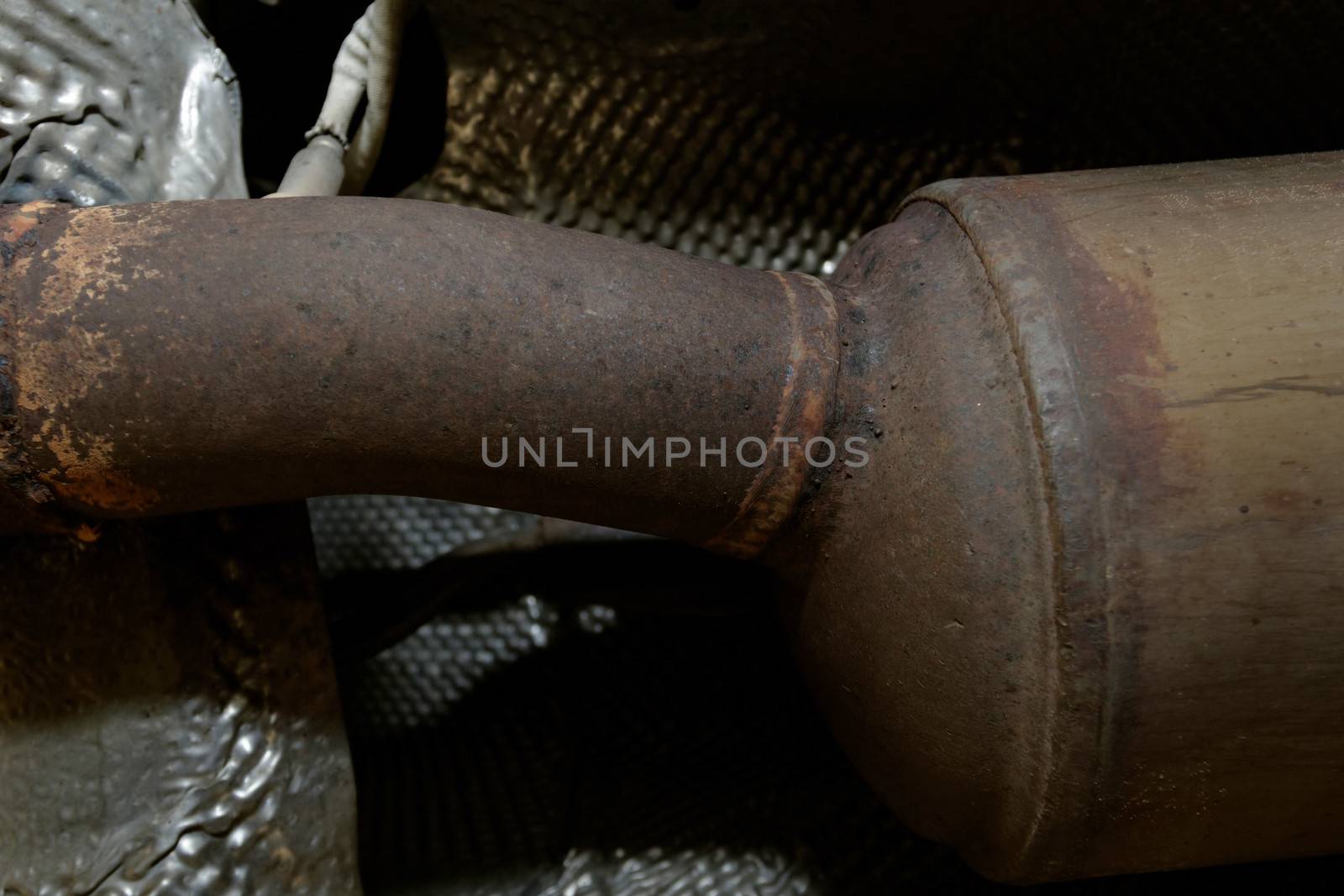 old rusty exhaust manifolds