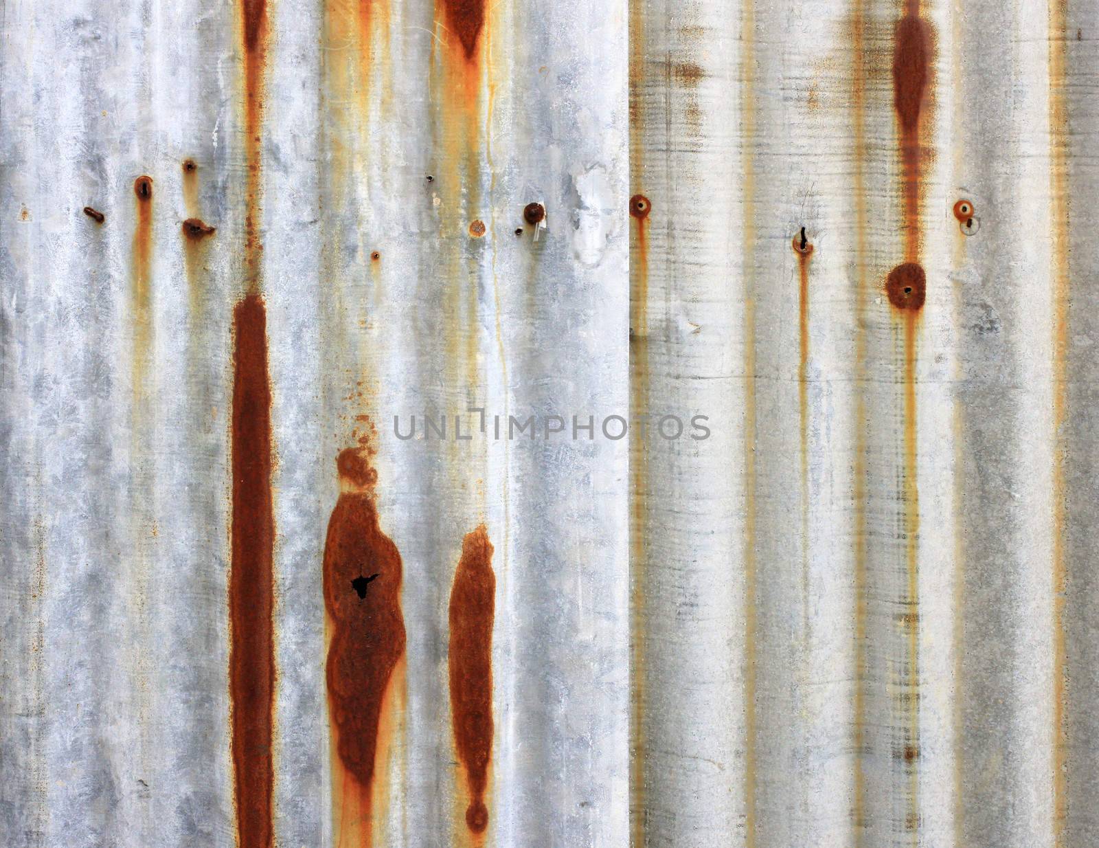 A rusty corrugated iron metal texture by nuchylee