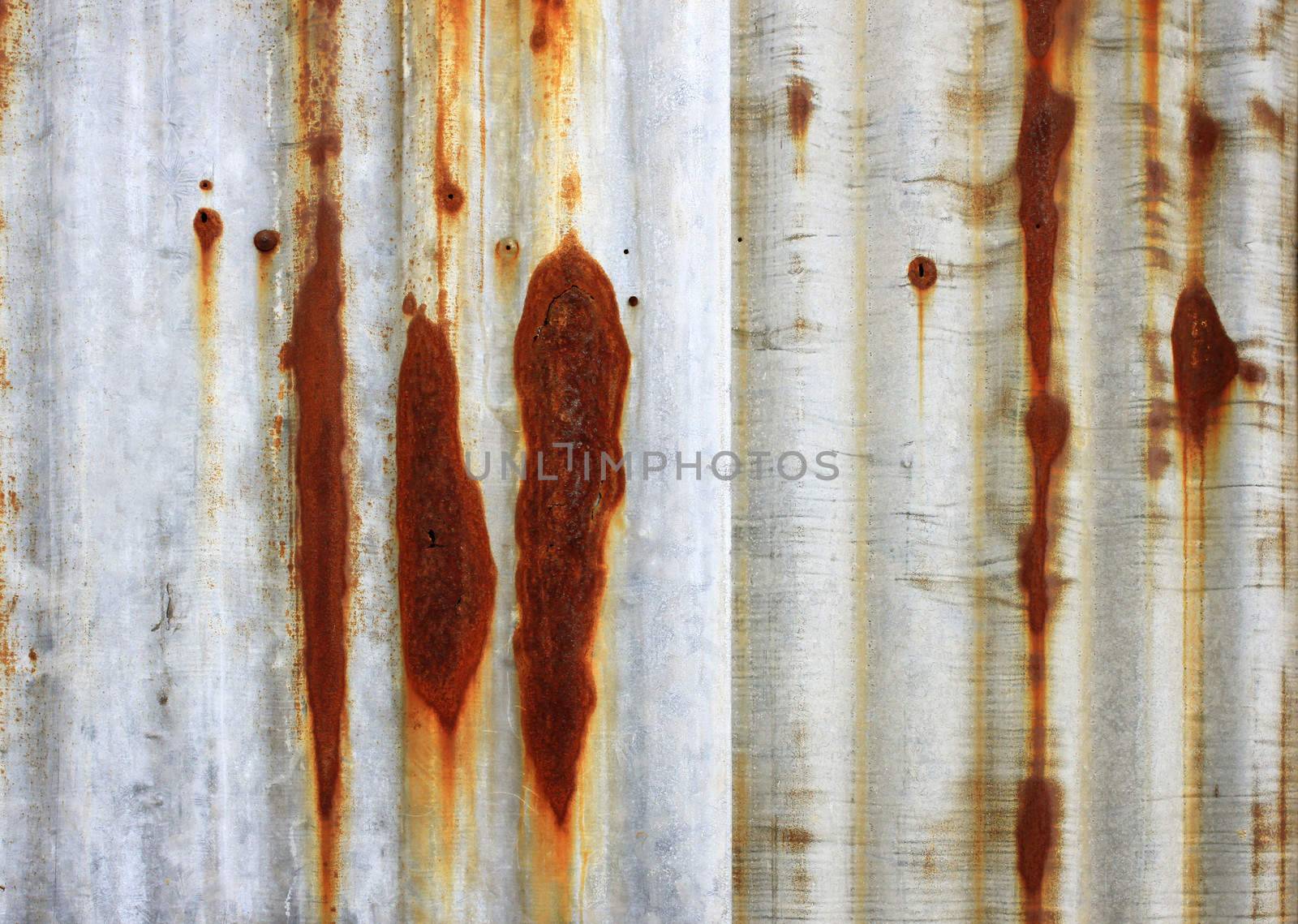 A rusty corrugated iron metal texture by nuchylee