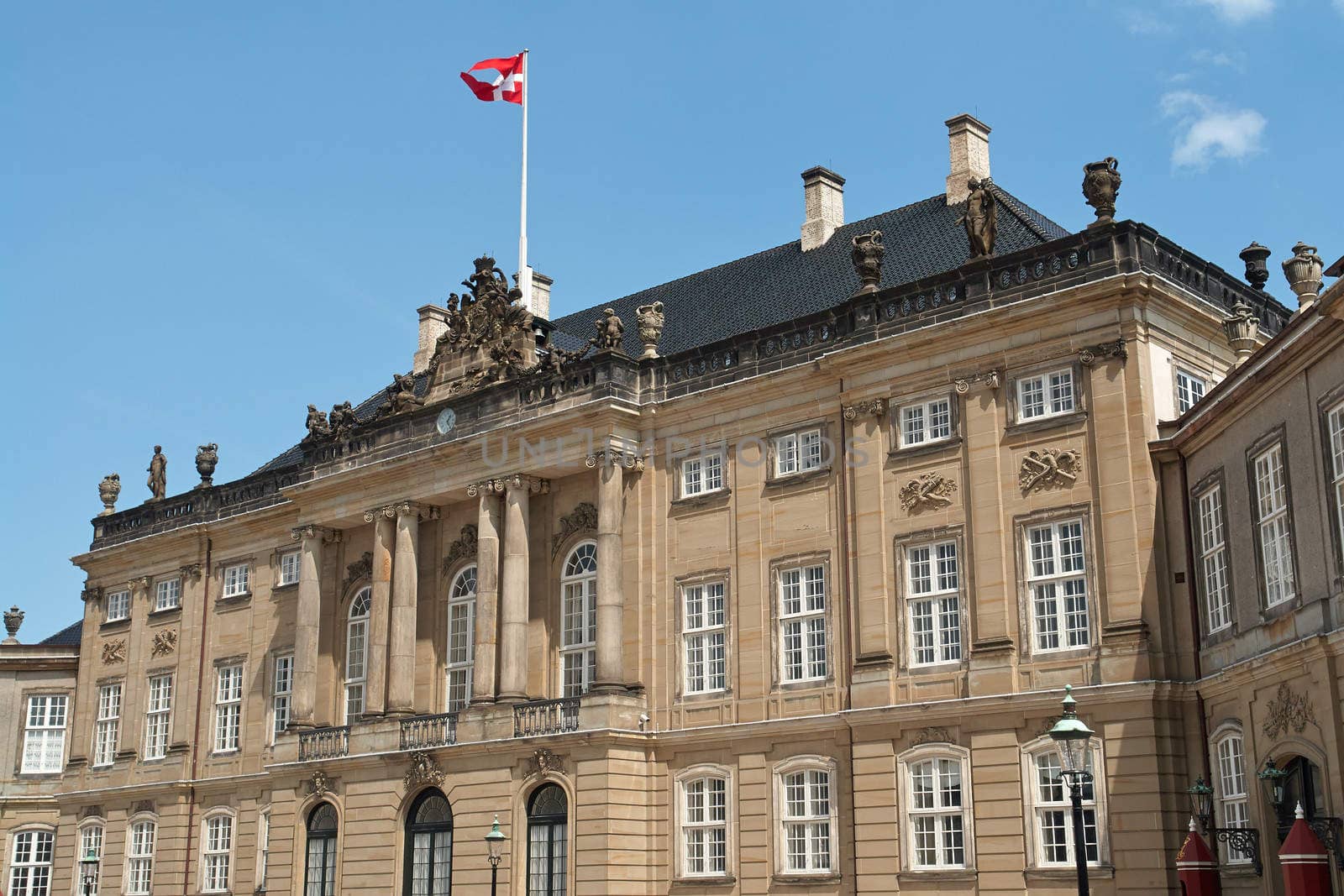  Amalienborg the Danish queen historical Palace in Copenhagen Denmark                              