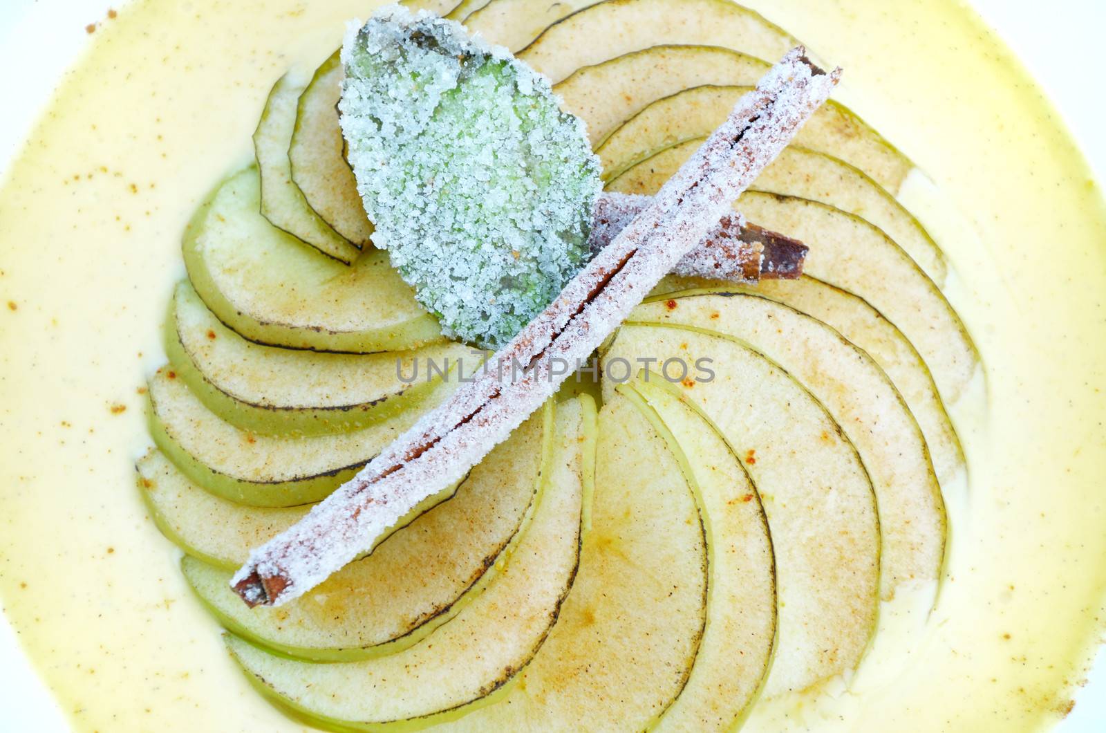 Delicious soups with nice decorate, Gourmet food