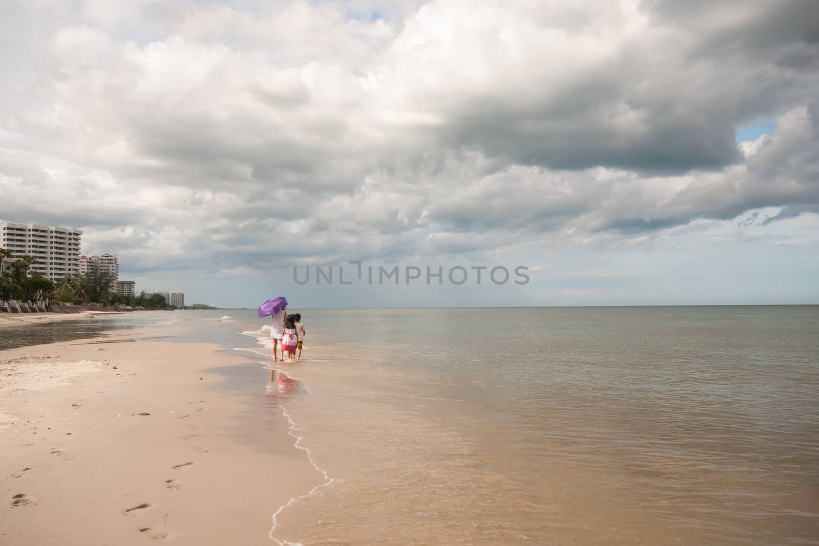 beautiful Hua Hin beach in Thailand