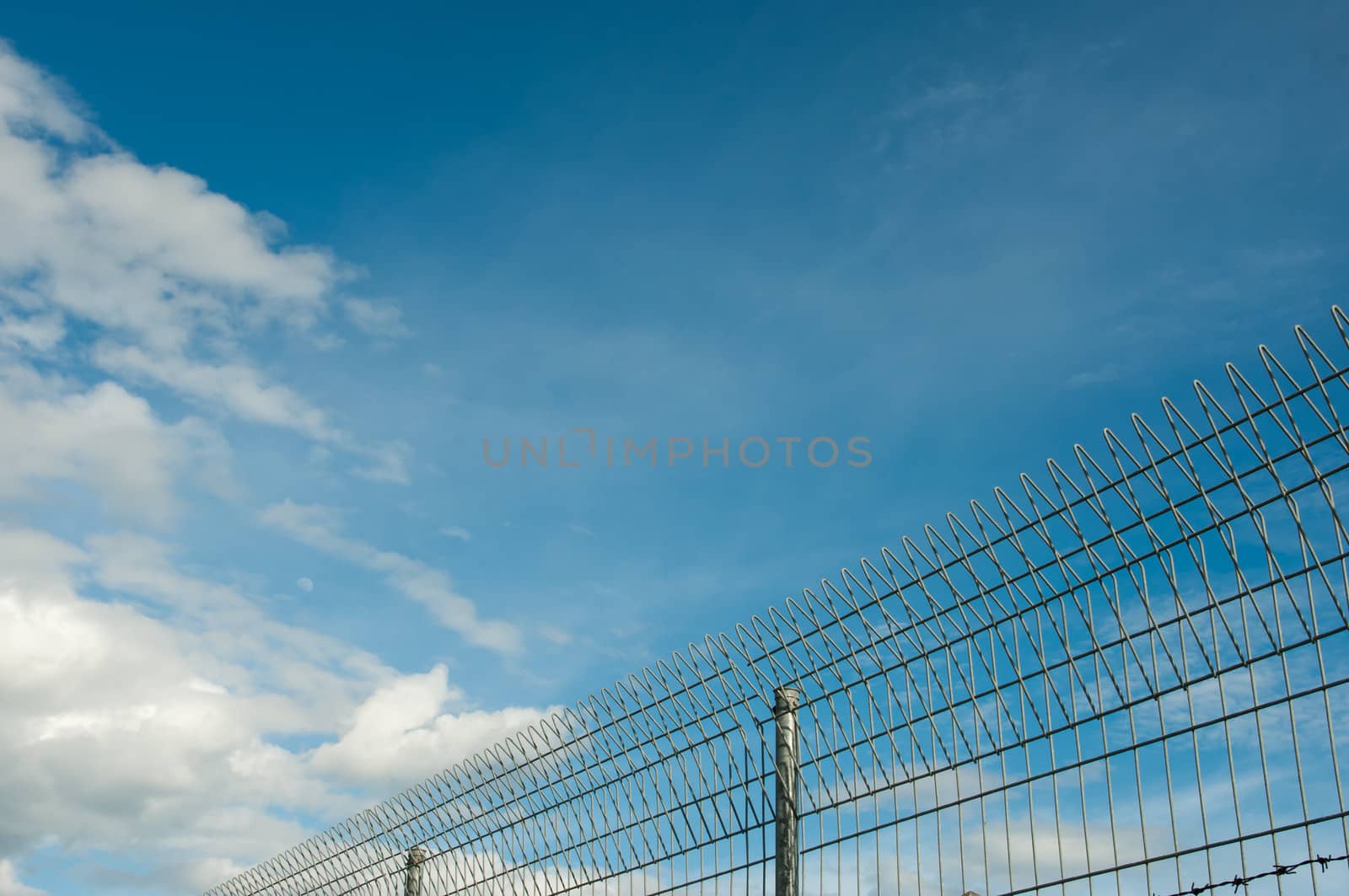 An image of a bright blue sky background