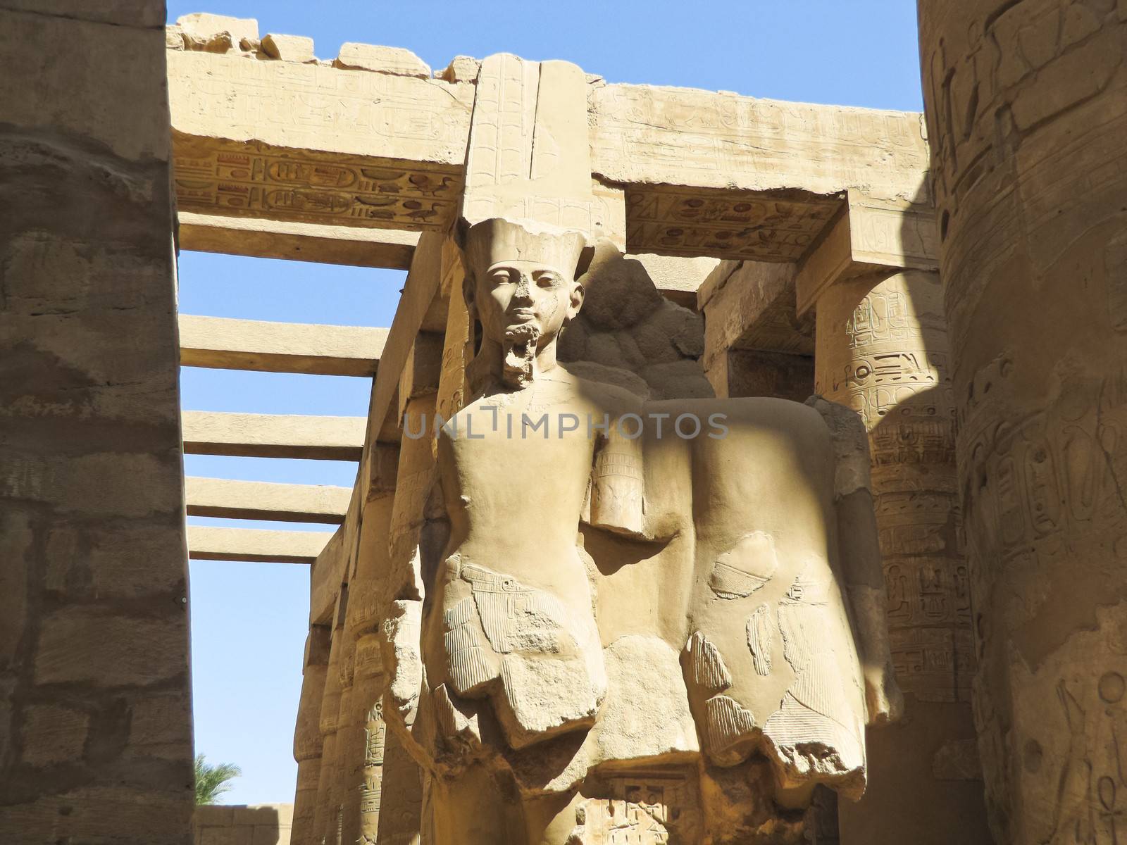 Ancient ruins of Karnak temple at Luxor in Egypt