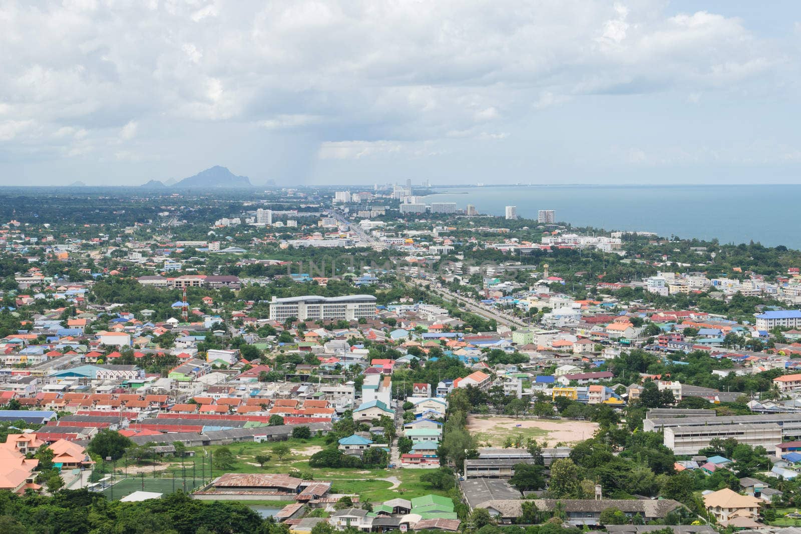 Hua Hin city landscape in Thailand