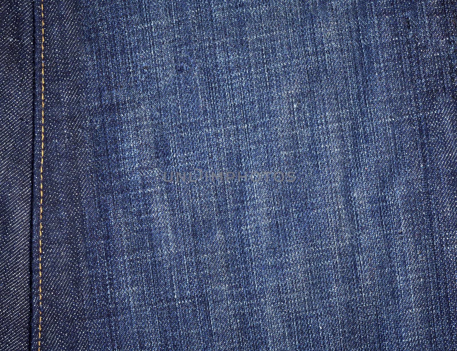 Blue denim with seam background.