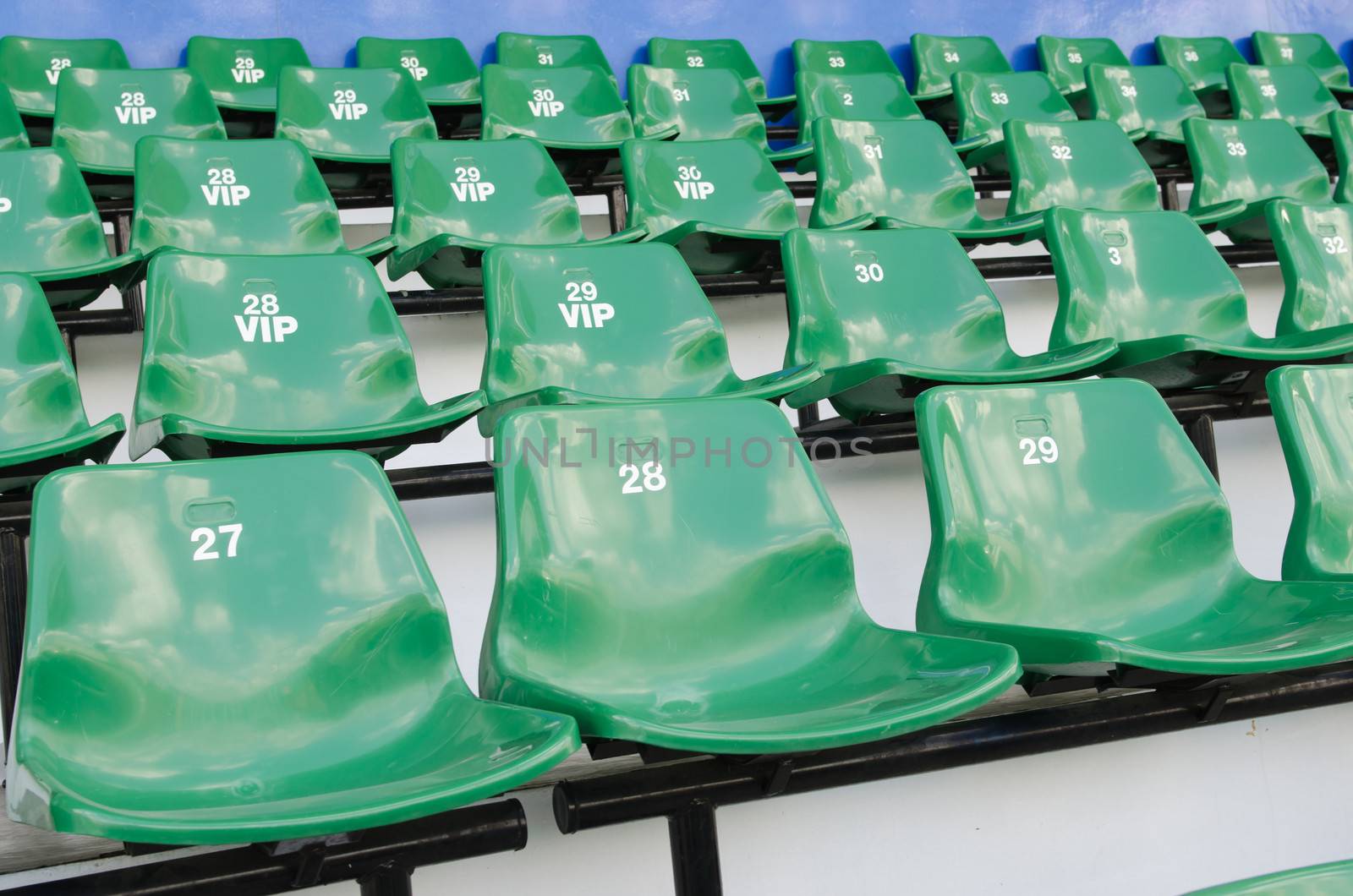 green football Stadium seats 