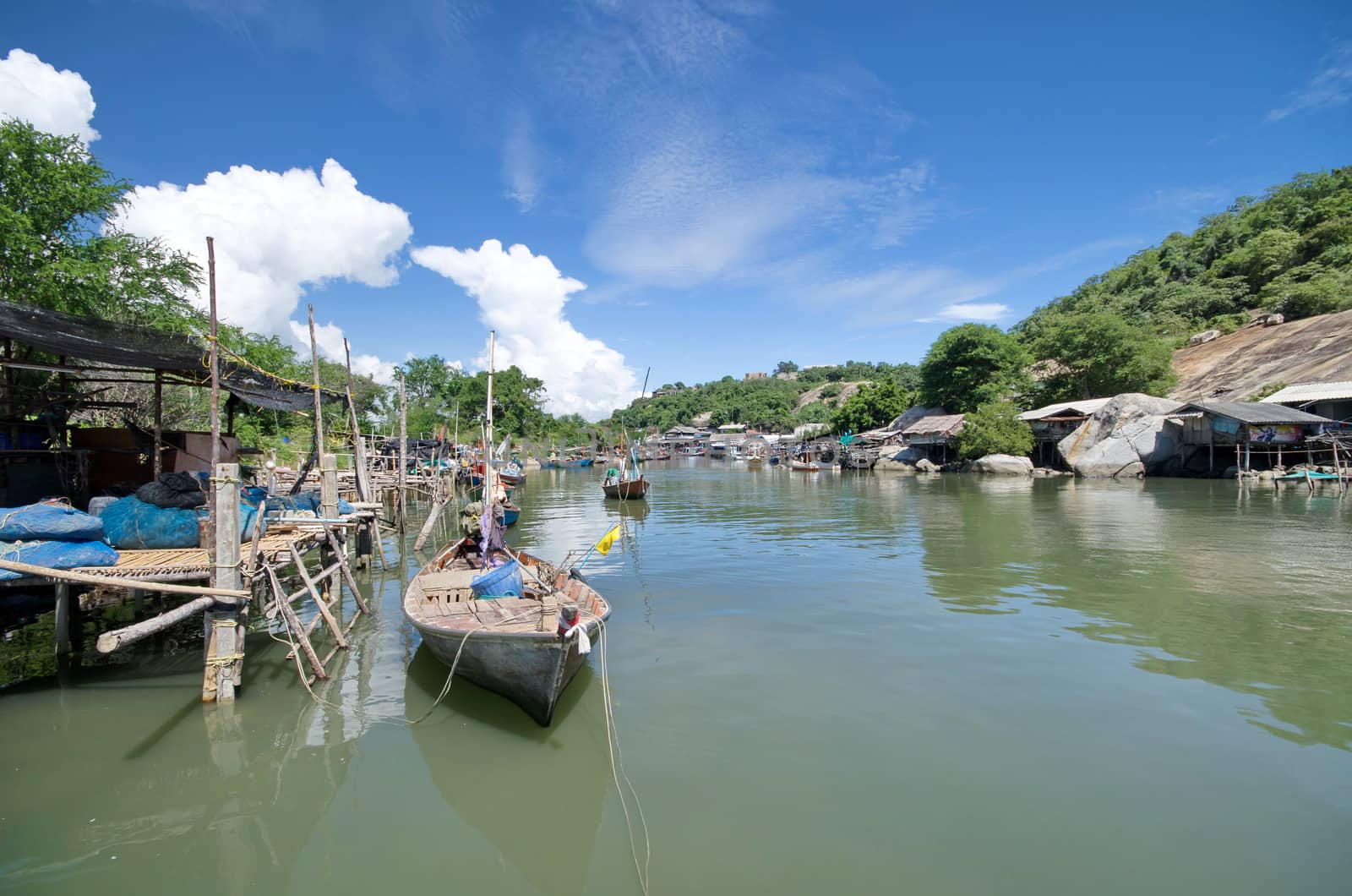 Fisherman village near Hua Hin, Thailand 