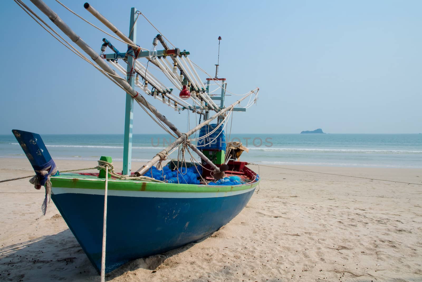 beautiful Hua Hin beach in Thailand