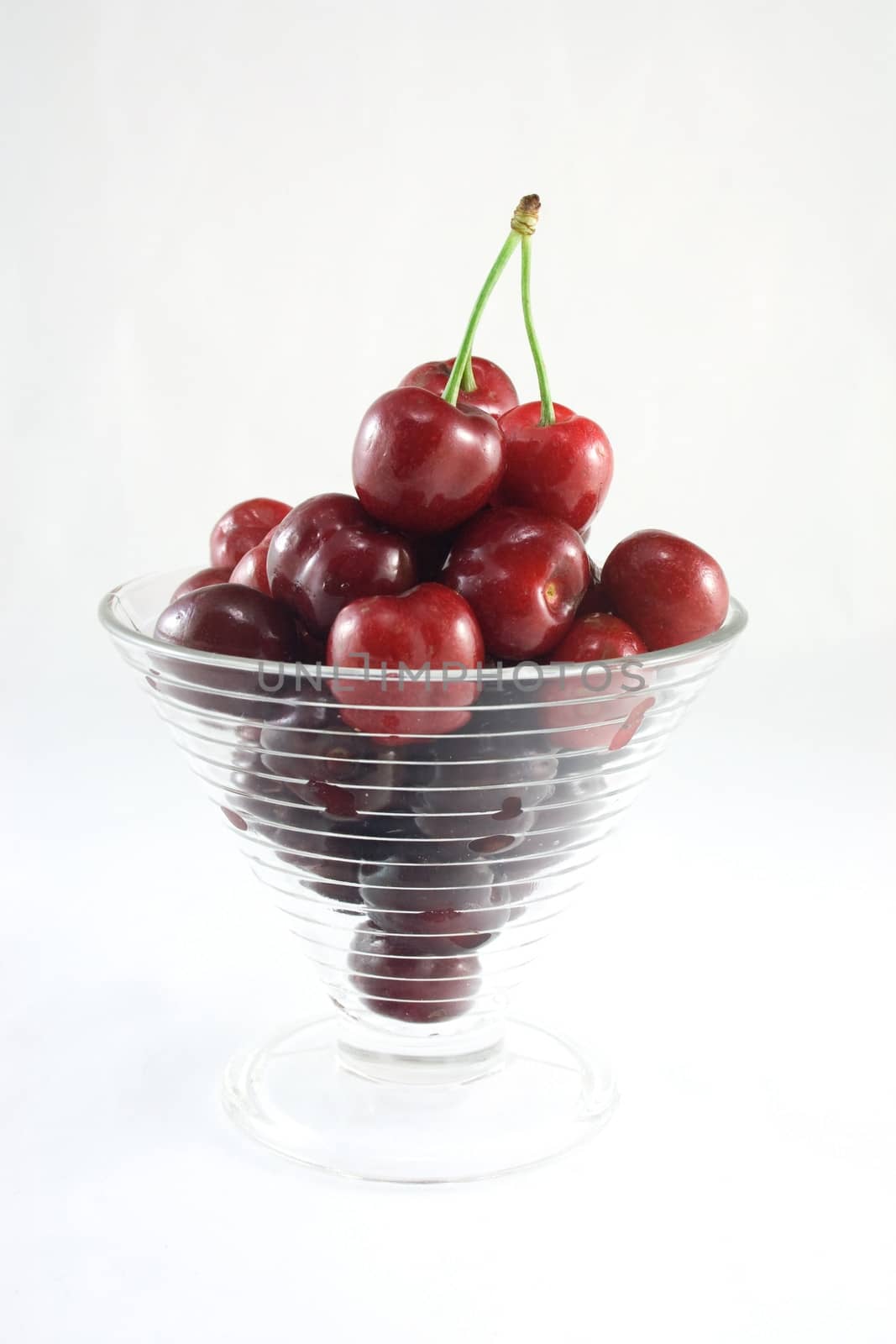 Fresh cherry in cup