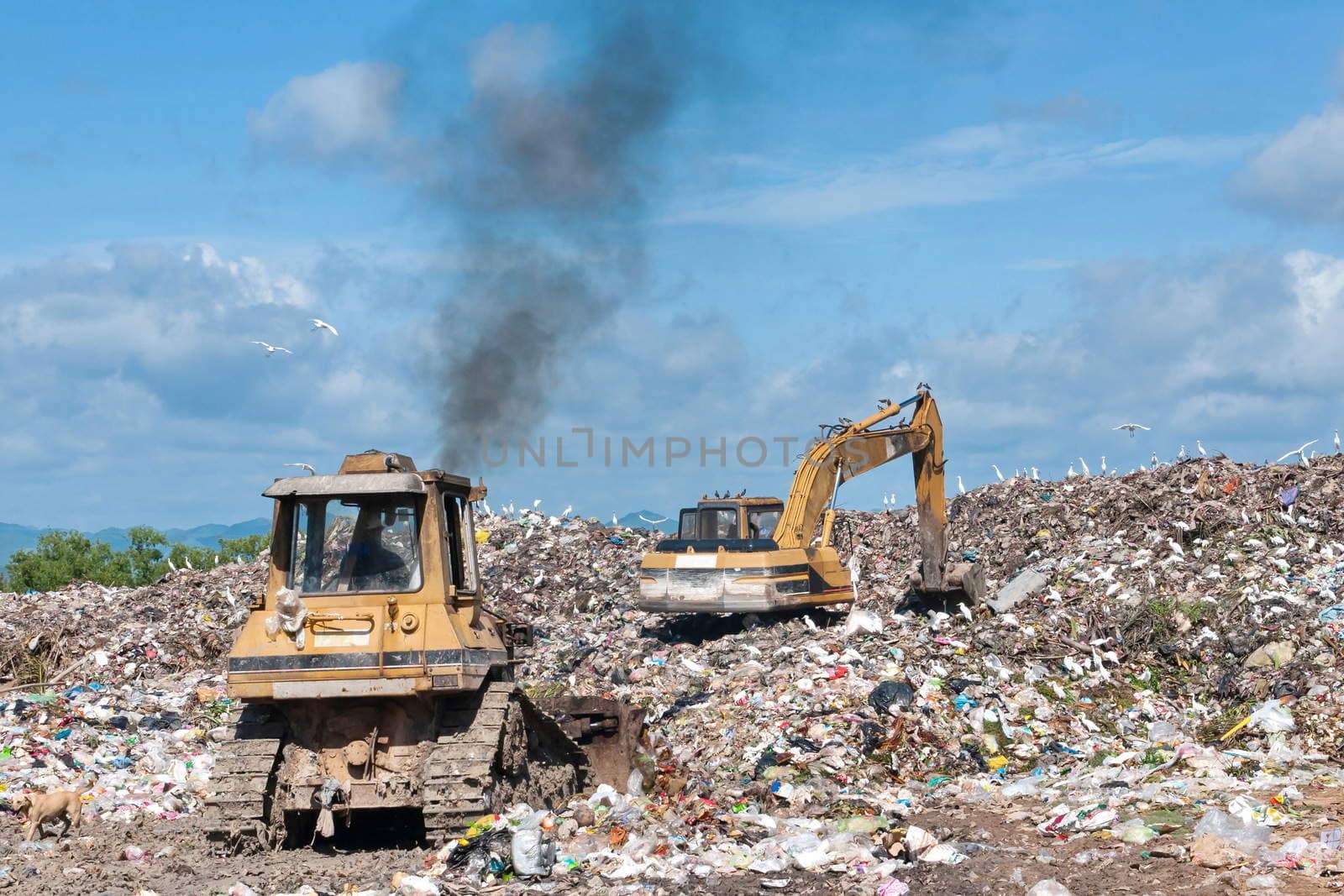 big grabage heap problem of pollution