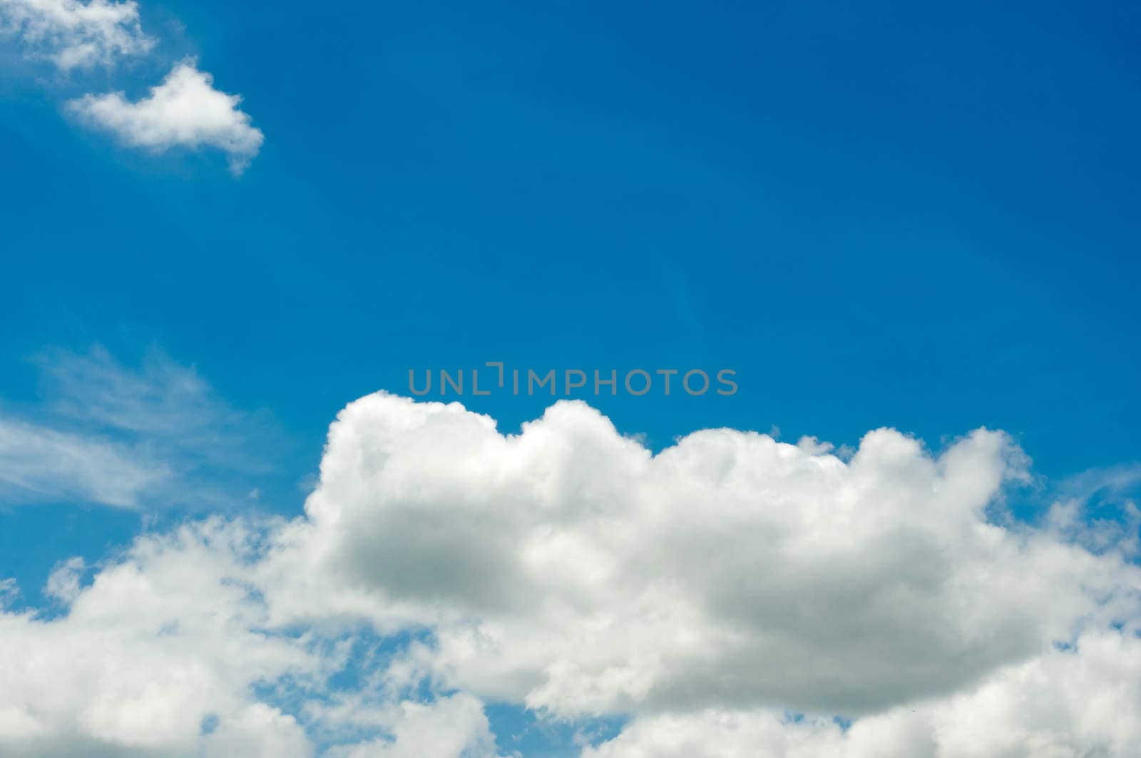 An image of a bright blue sky background