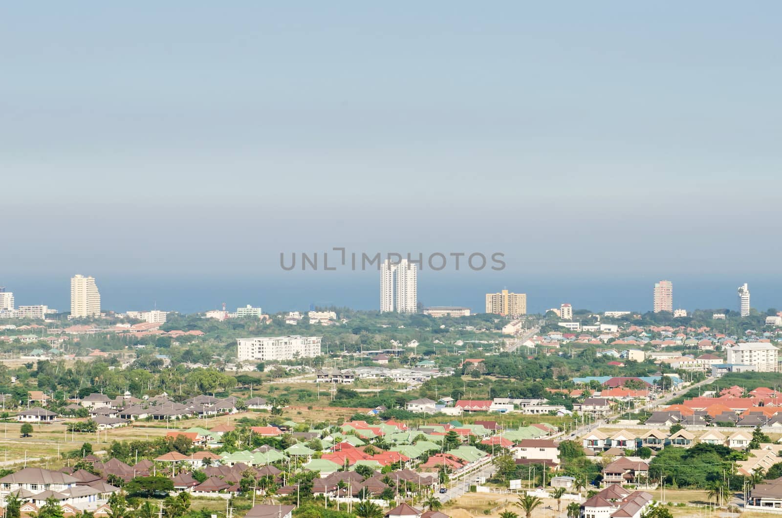 Hua Hin city landscape in Thailand