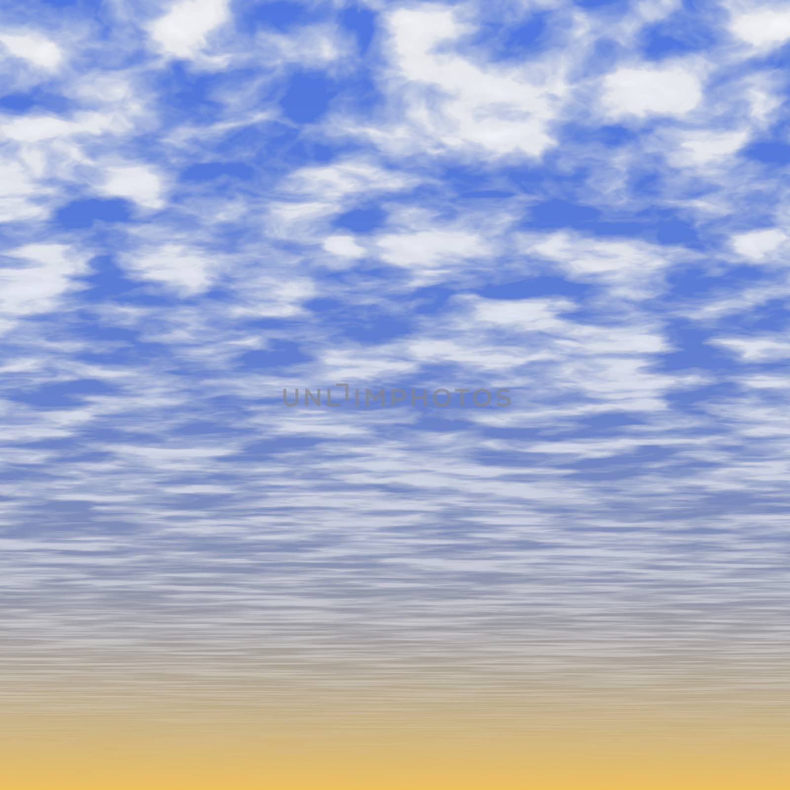 Blank sky surface with small clouds