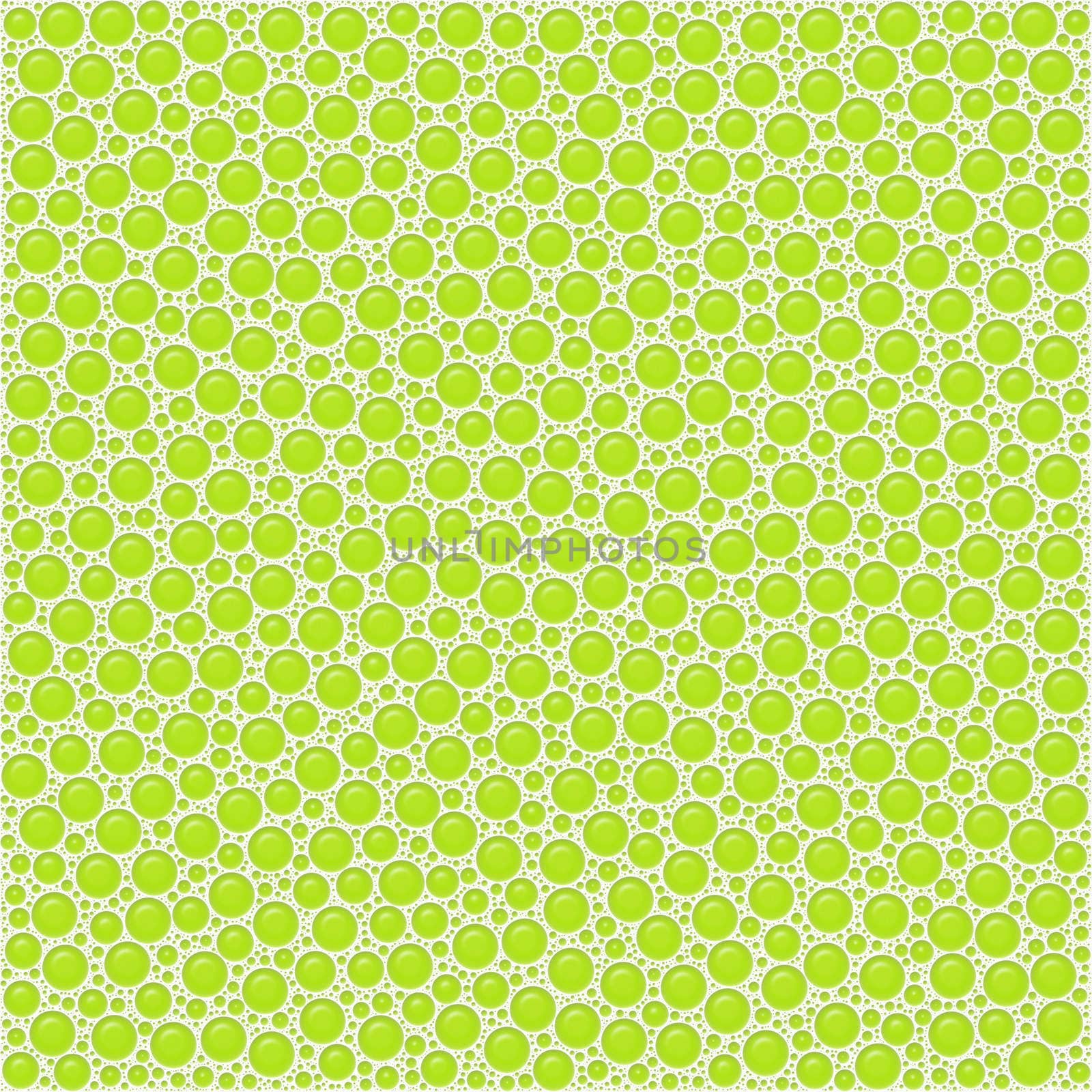 Bubbles, green abstract background