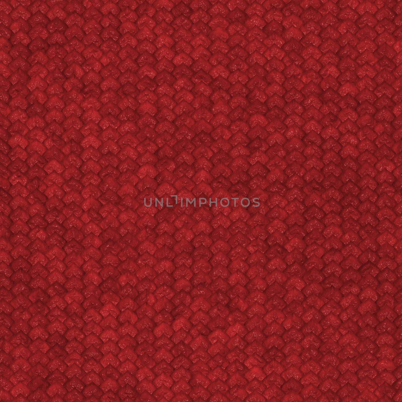 Seamless red dragon scale pattern