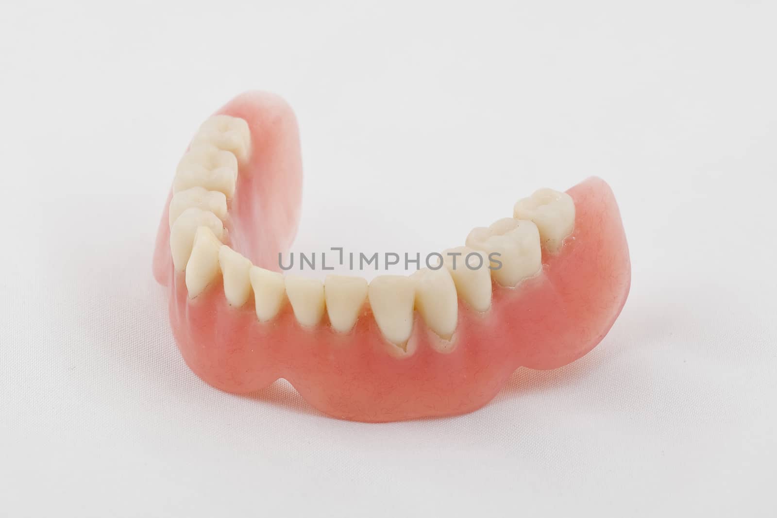 Dental plate on white background