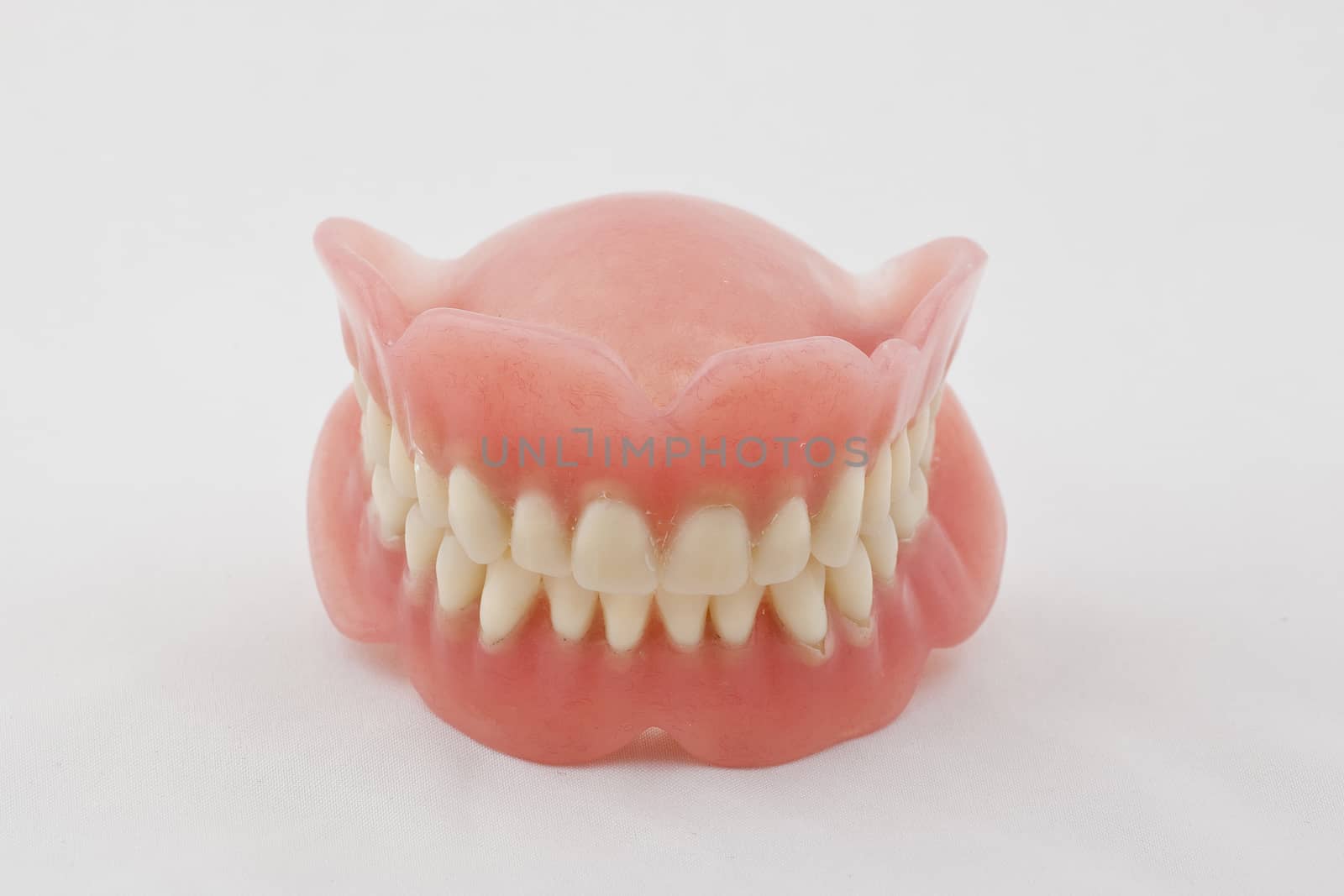 Dental plate on white background