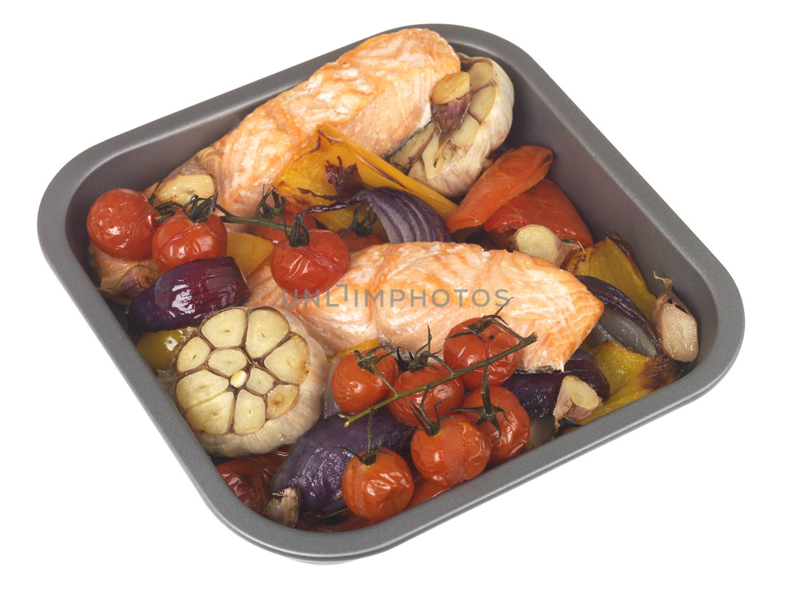 Roast Salmon with Vegetables