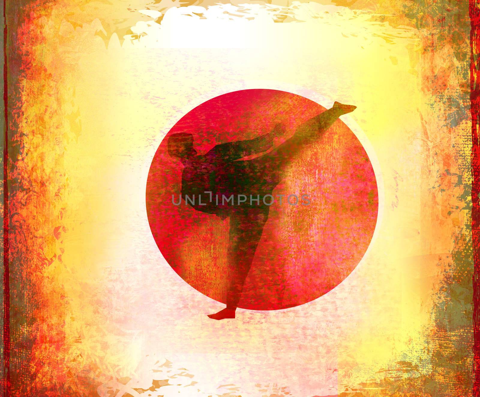 karate Grunge background