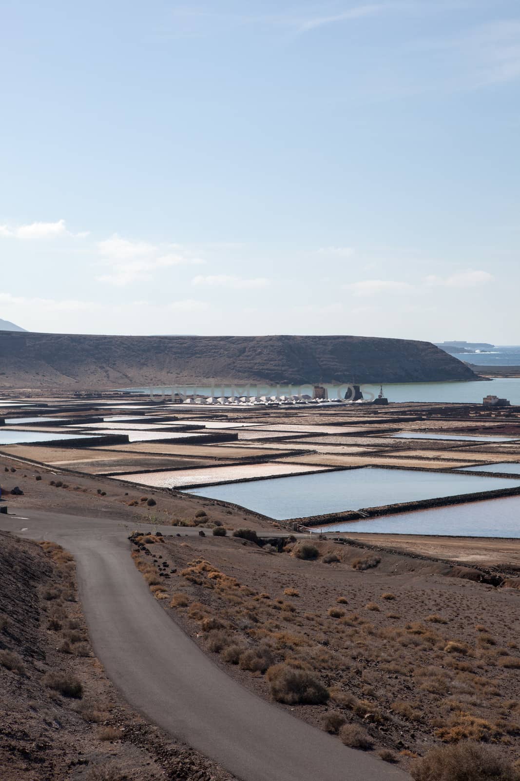 salinas de janubio a an area of ​​Lanzarote where they take the salt out of the sea