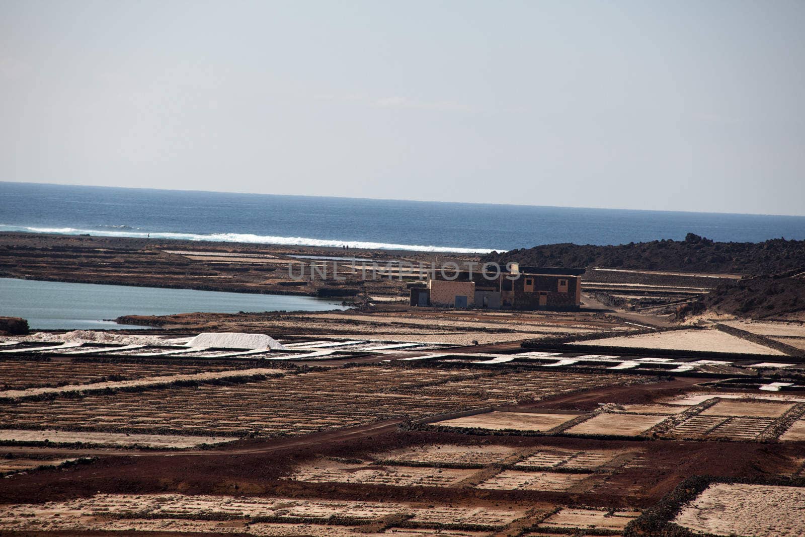 salinas de janubio a an area of ​​Lanzarote where they take the salt out of the sea