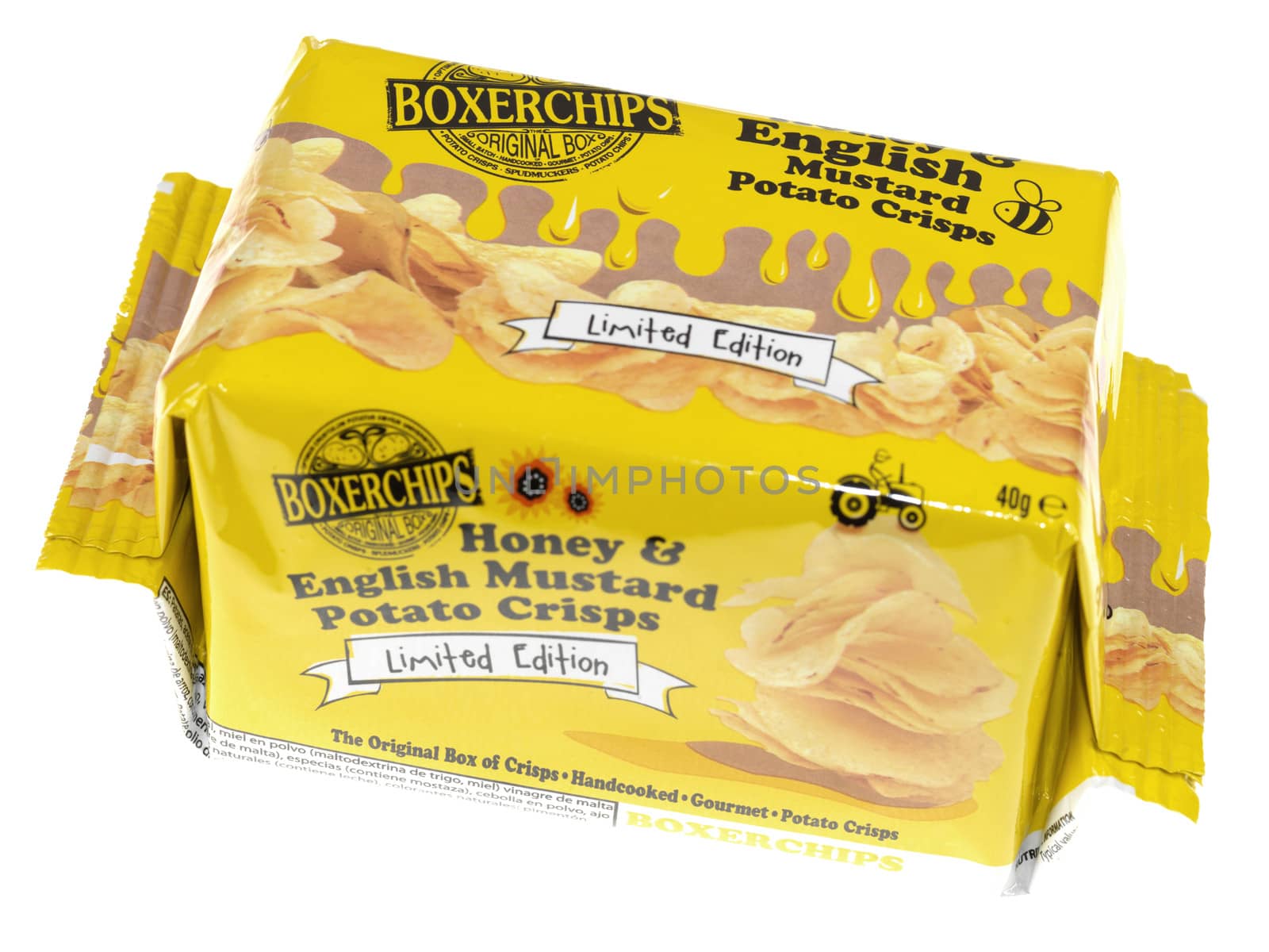 English Mustard Potato Crisps by Whiteboxmedia