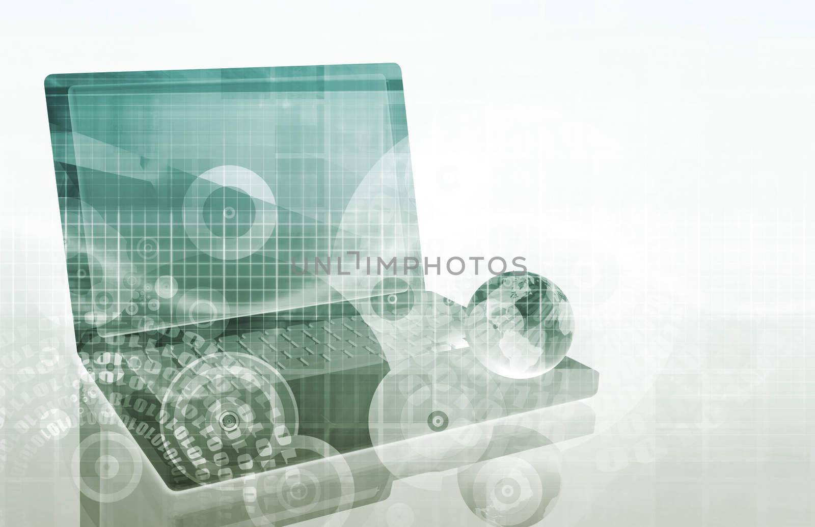Network Security as a Art Abstract Background