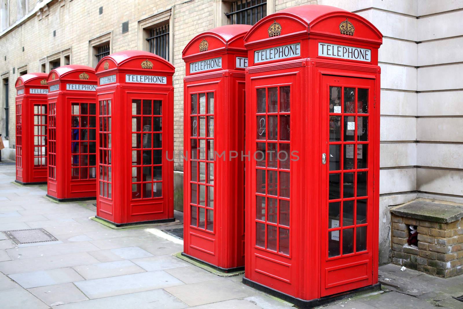 Red London Telephone Boxes by Whiteboxmedia