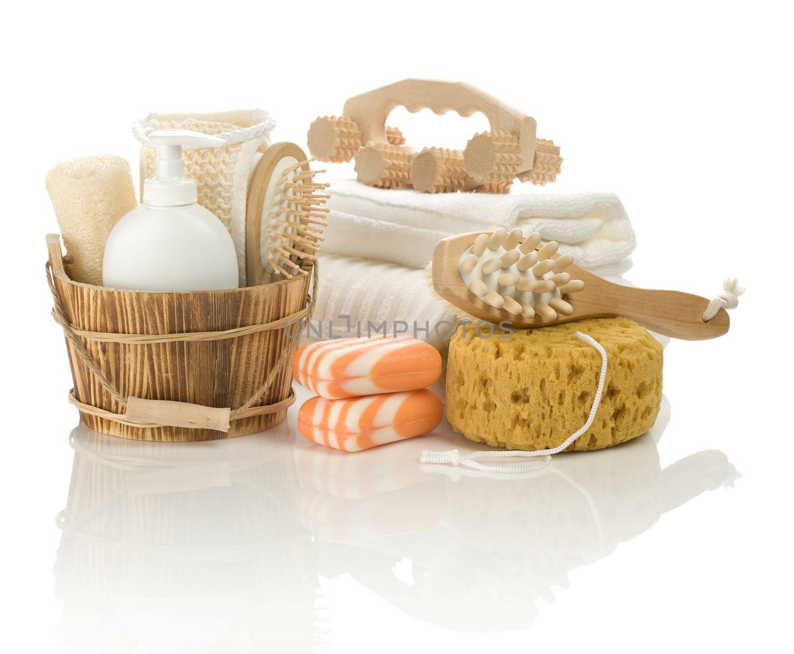 different bathing accessories