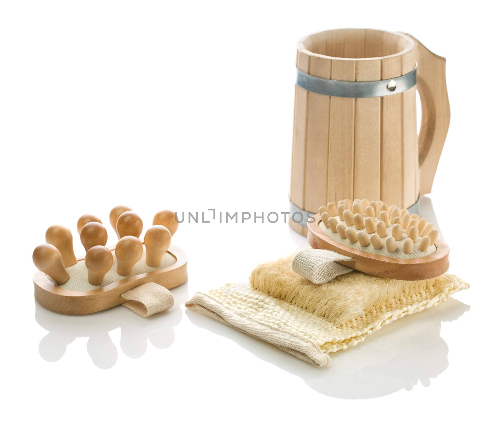 set for bathing isolated