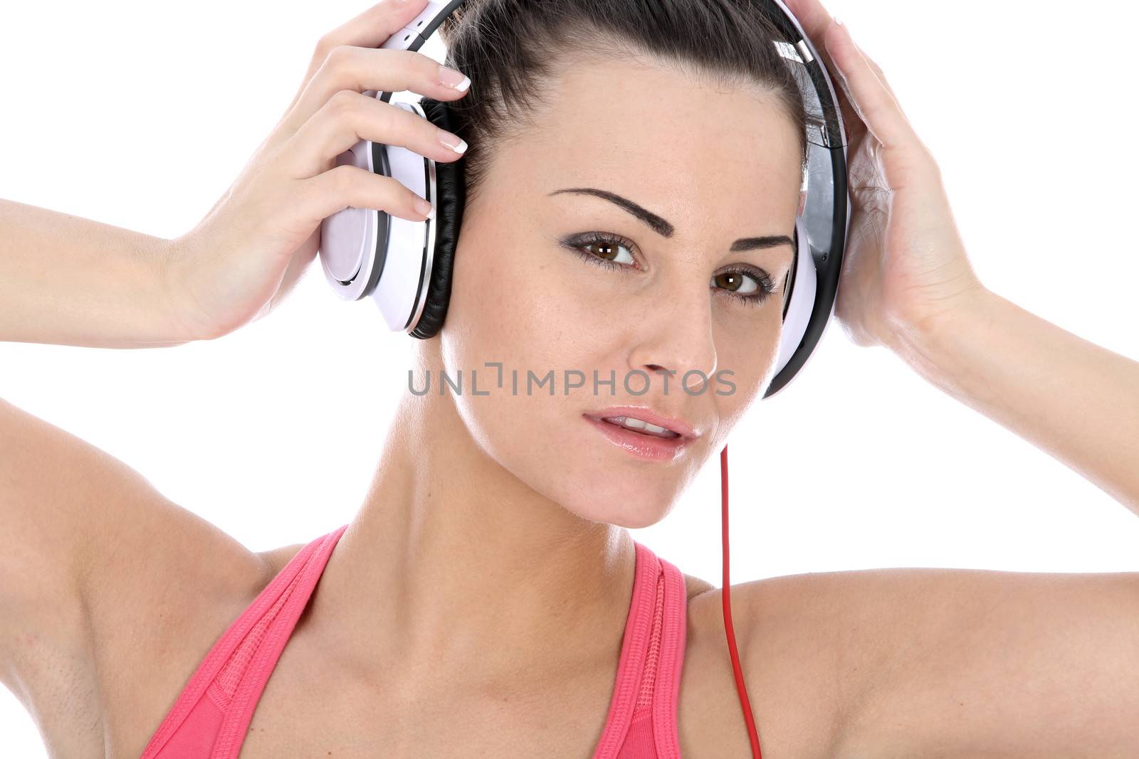 Woman Wearing Headphones