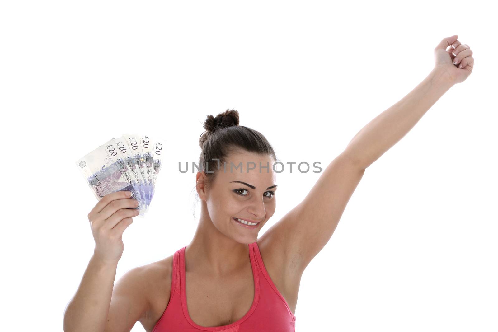 Woman Holding Money