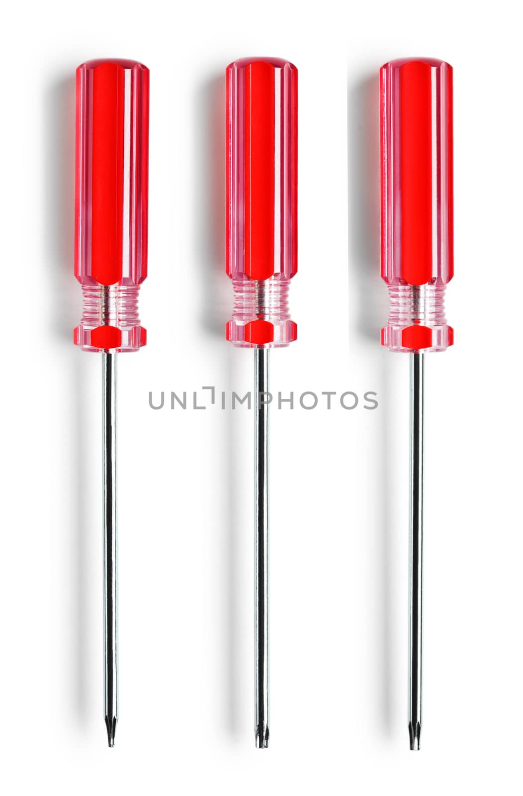 three screwdriver isolated