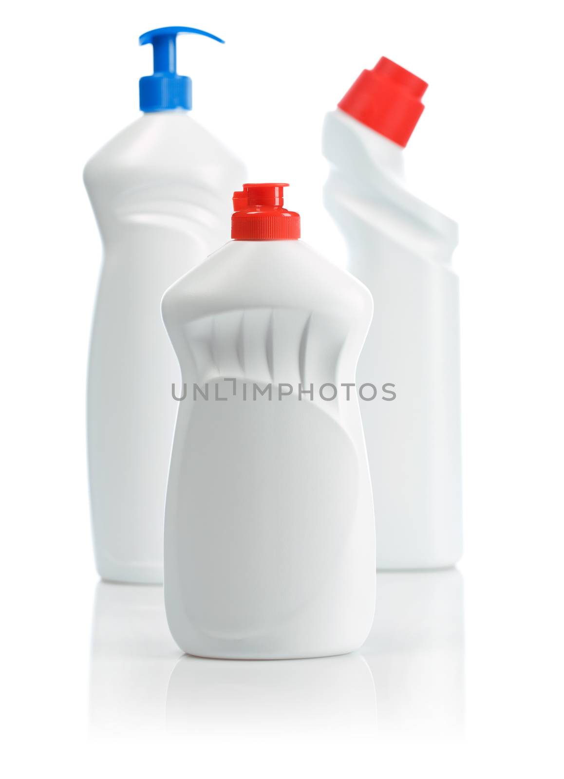 three white bottles