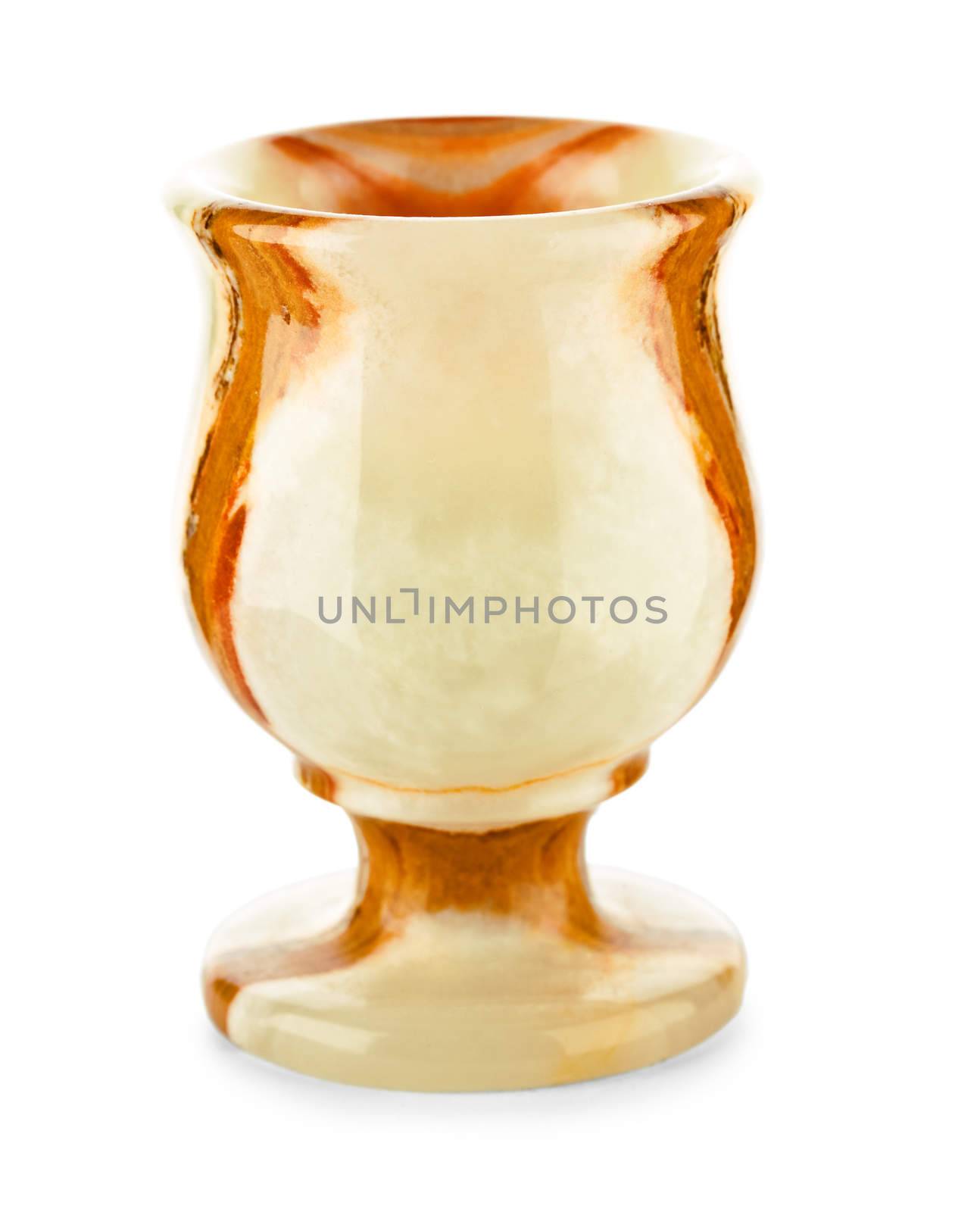 stone wineglass isolated