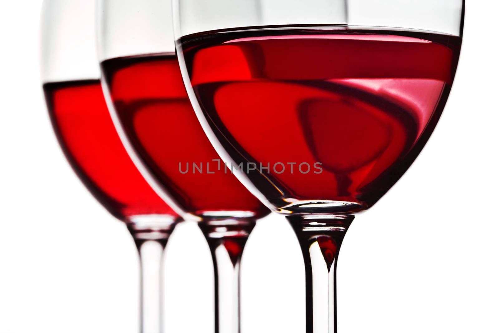 three wineglases