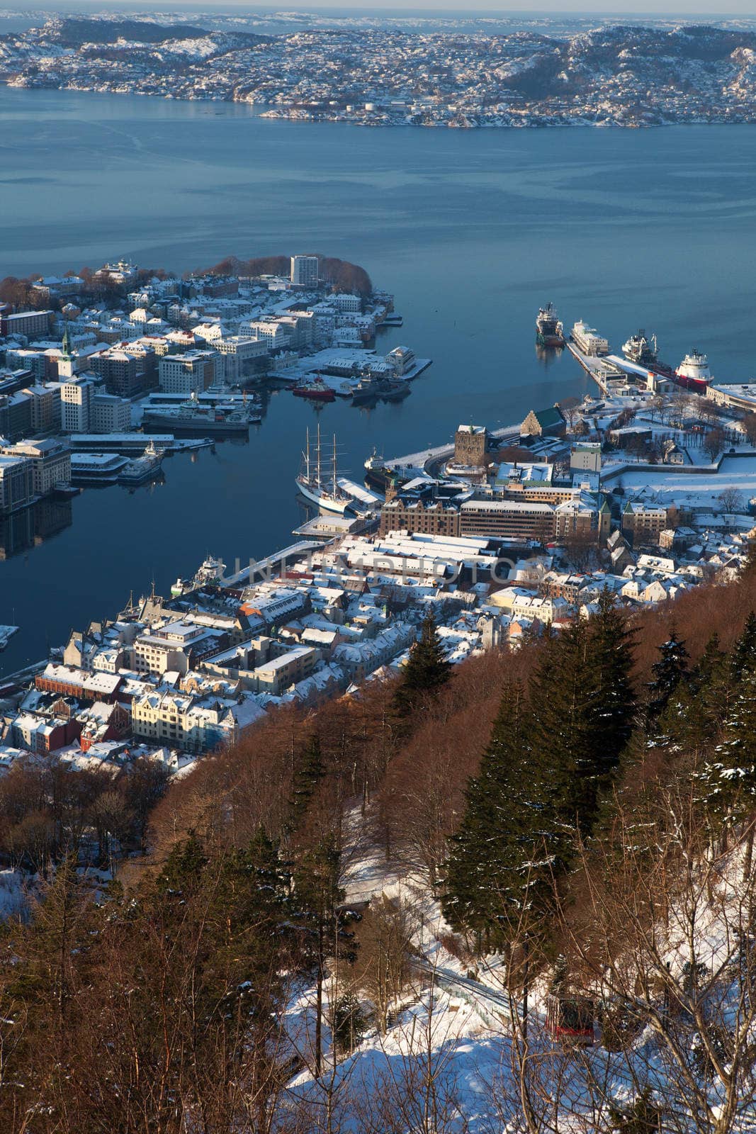 Taken from Fløyen in the city of Bergen, Norway