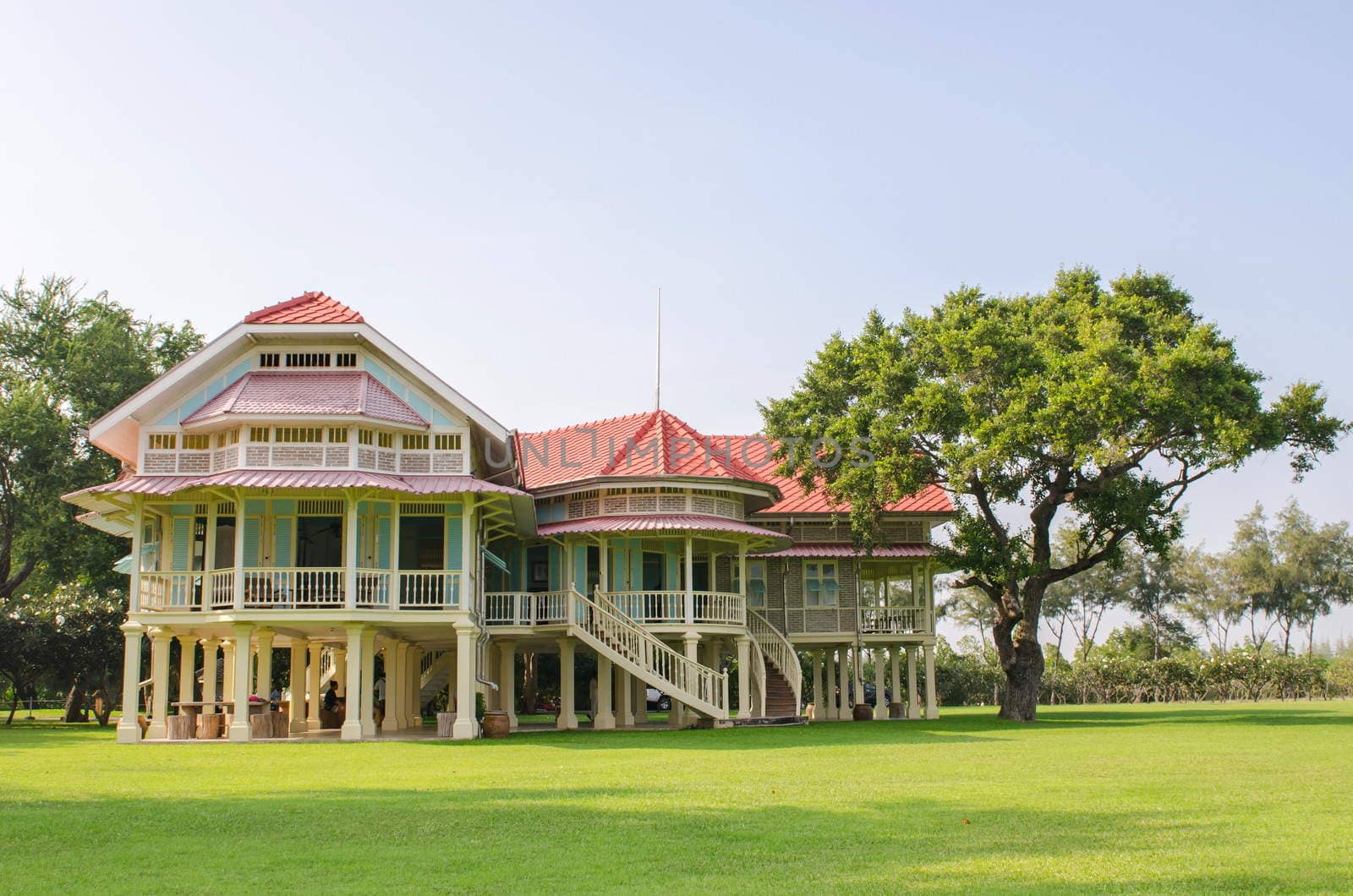 ancient house in Maruek Kathayawan Palace of Thai King Rama 6th, Petchaburi Thailand