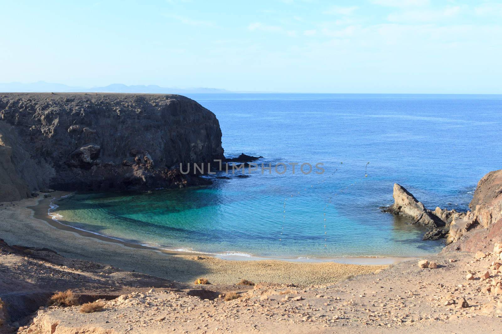 The picture belongs to a series of beautiful and regular Papagayo resort on the island of Lanzarote, Spain