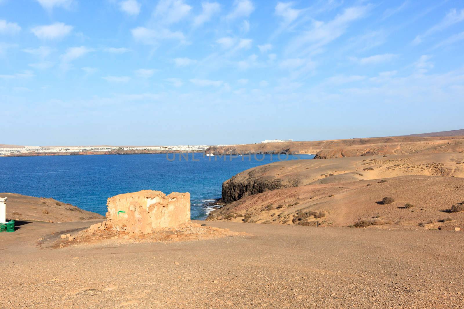 The picture belongs to a series of beautiful and regular Papagayo resort on the island of Lanzarote, Spain