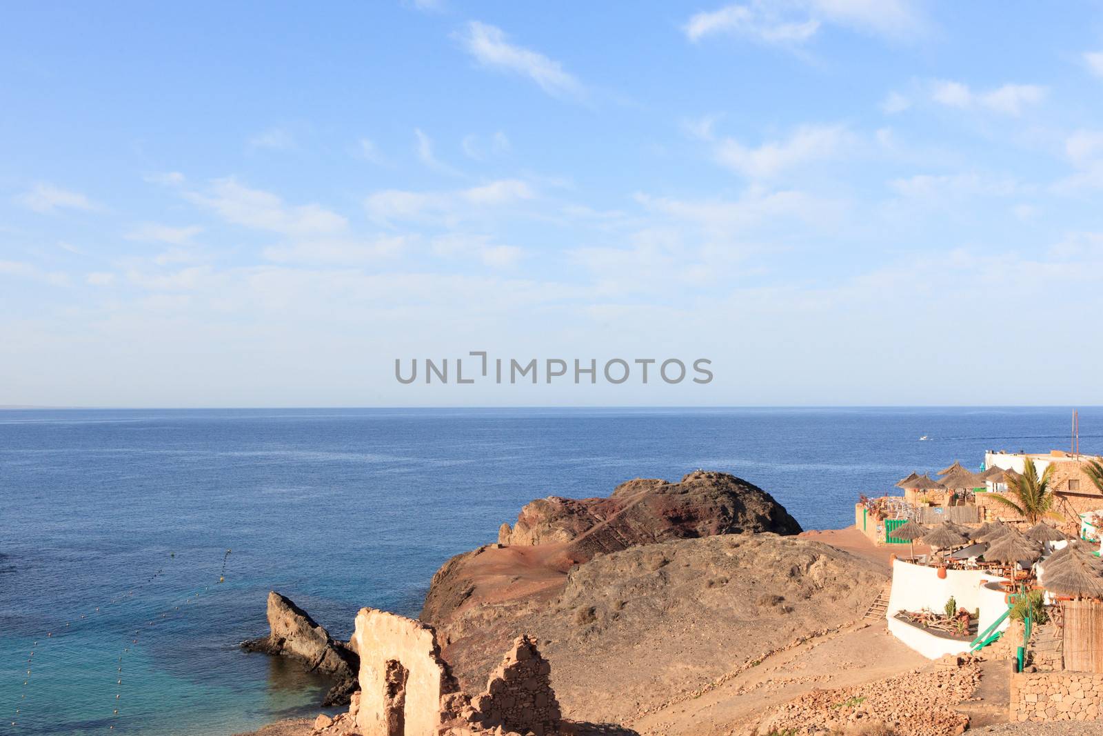 The picture belongs to a series of beautiful and regular Papagayo resort on the island of Lanzarote, Spain