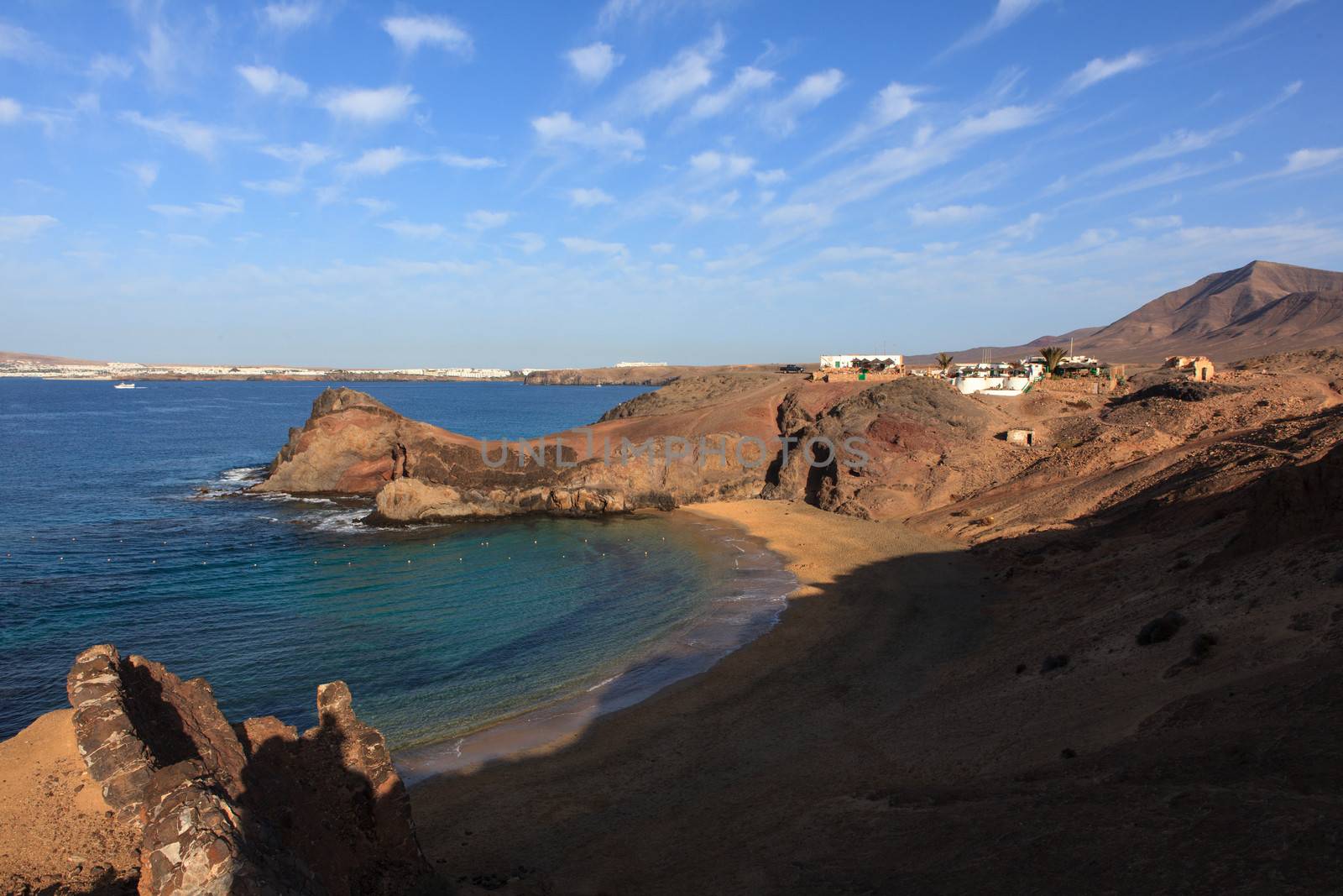 The picture belongs to a series of beautiful and regular Papagayo resort on the island of Lanzarote, Spain